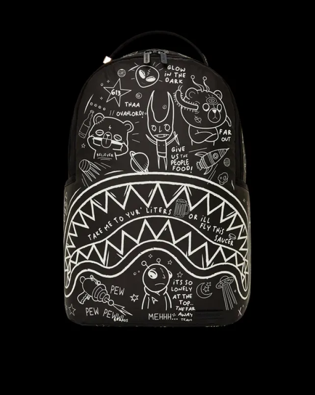 BACKPACKS>SPRAYGROUND GLOW THE SPACE BACKPACK (GLOW IN THE DARK EFFECT)
