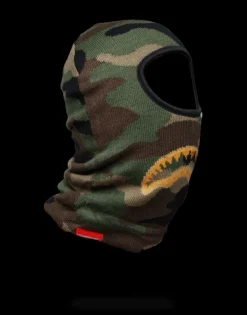 SKI MASKS>SPRAYGROUND GOLD KNIT SHARK MOUTH SKI MASK