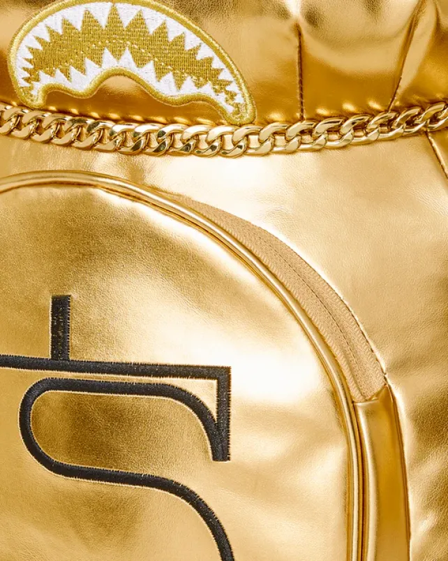 TEDDY BEAR BACKPACKS|BACKPACKS>SPRAYGROUND GOLD RUSH MONEYBEAR TEDDYBEAR BACKPACK