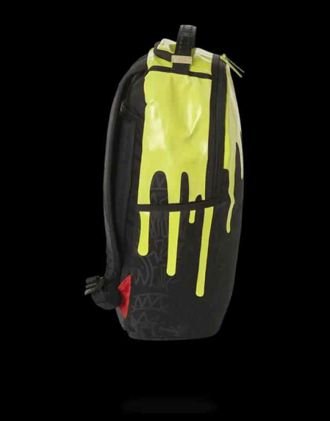 BACKPACKS>SPRAYGROUND GREEN NEON DRIP BACKPACK (ONE OF ONE)
