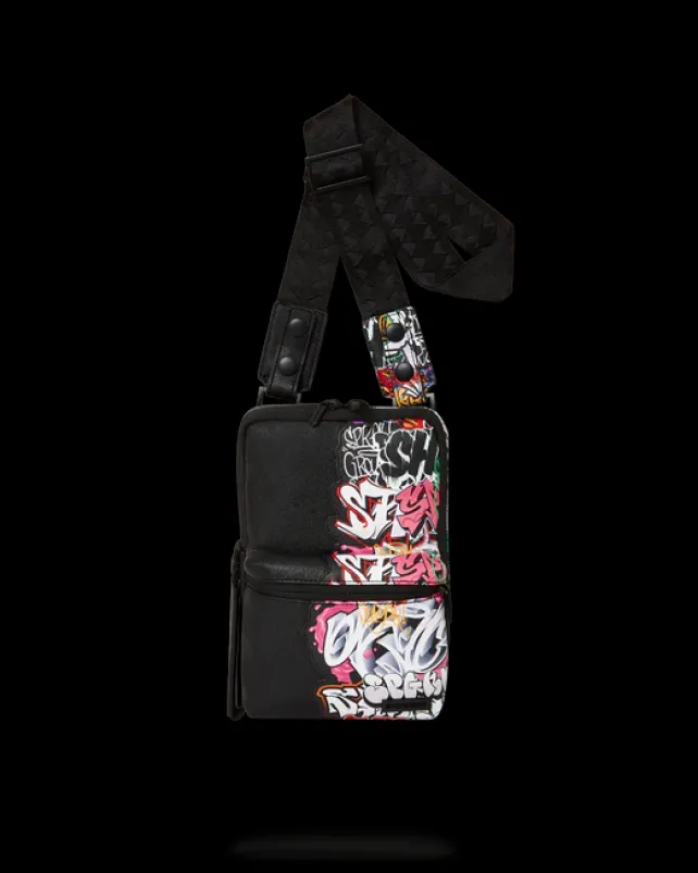 SLINGS|CROSSBODYS>SPRAYGROUND HALF GRAFF NIGHT SLING