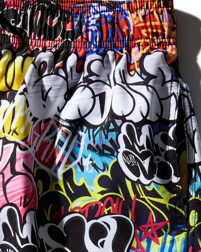SWIMWEAR>SPRAYGROUND HALF GRAFF SHOTO SWIM TRUNKS
