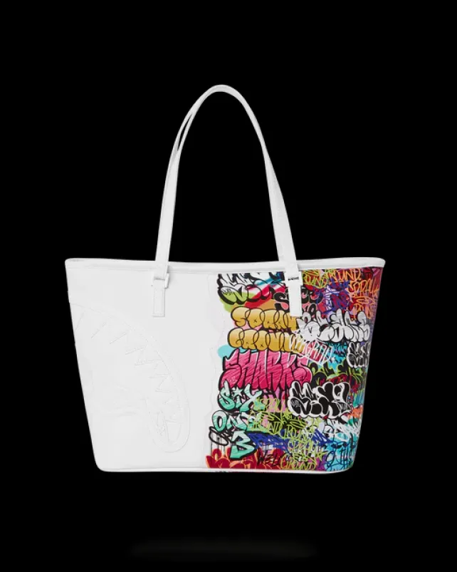 TOTES>SPRAYGROUND HALF GRAFF TOTE