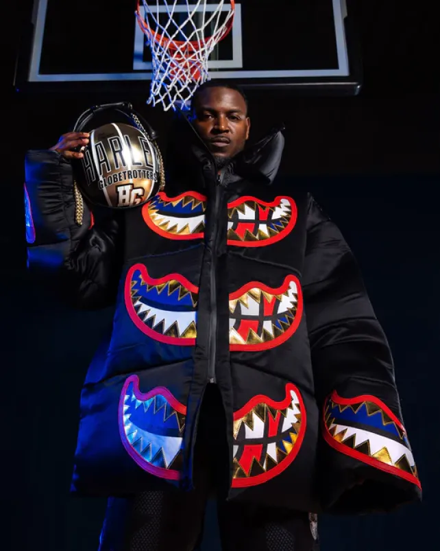 HANDBAGS|BACKPACKS>SPRAYGROUND HARLEM GLOBETROTTERS BASKETBALL BAG