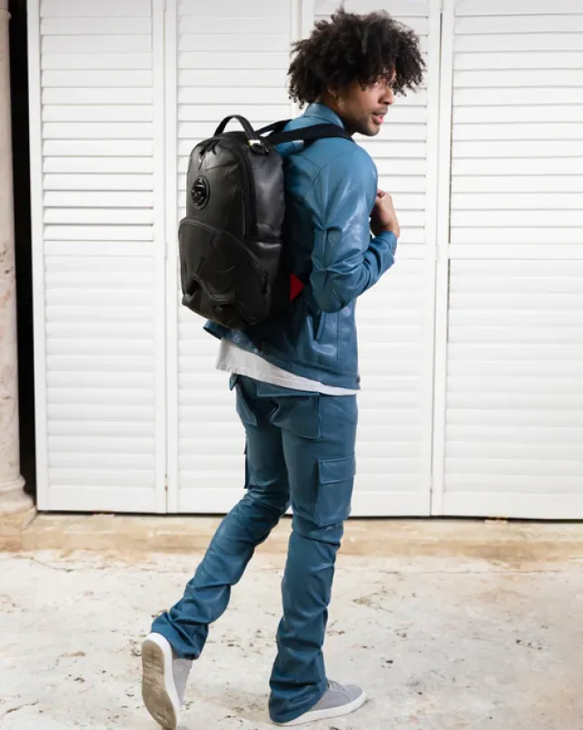 BACKPACKS>SPRAYGROUND HEAVY METAL SHARK BLACK BACKPACK (DLXV)