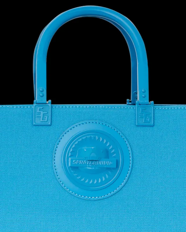 TOTES|HANDBAGS>SPRAYGROUND HEAVY METAL SHARK BLUE TORTUGA TOTE