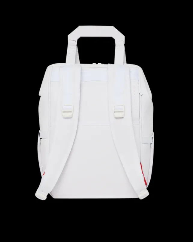 BACKPACKS>SPRAYGROUND HEAVY METAL SHARK WHITE OUT BIZ TOP OPENER BACKPACK