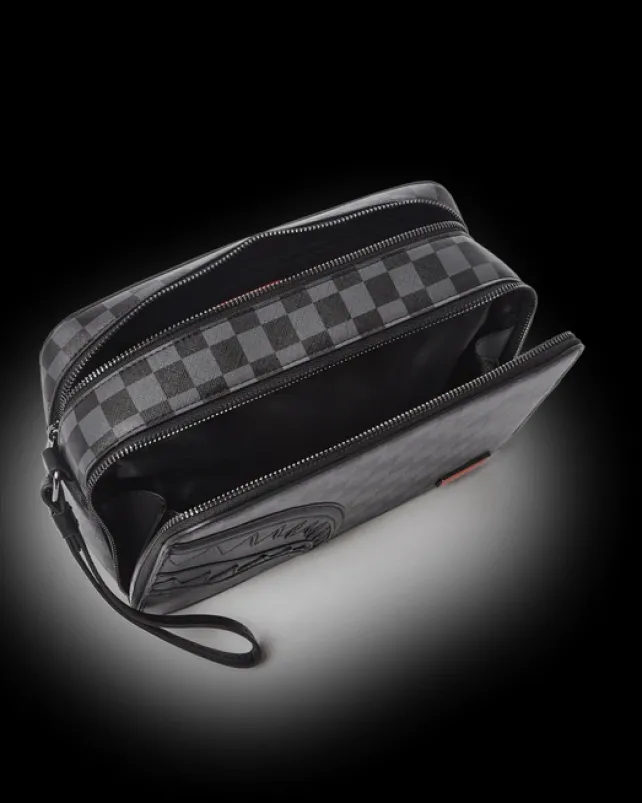 TOILETRIES AKA MONEY BAGS>SPRAYGROUND HENNY BLACK TOILETRY BAG