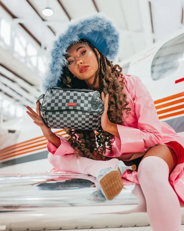 TOILETRIES AKA MONEY BAGS>SPRAYGROUND HENNY BLACK TOILETRY BAG