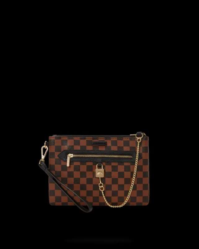 CROSSOVER CLUTCHES>SPRAYGROUND HENNY LOCK SHARKS IN PARIS CROSSOVER CLUTCH