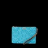 CROSSOVER CLUTCHES>SPRAYGROUND ILLUCHAINS TURQ CROSSOVER CLUTCH
