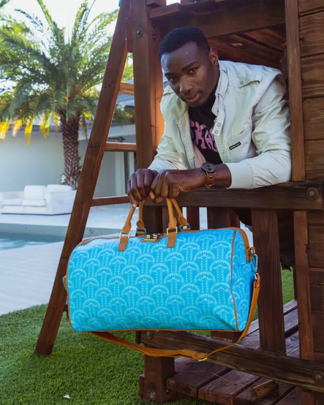 DUFFLES>SPRAYGROUND ILLUCHAINS TURQ DUFFLE
