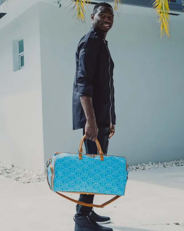 DUFFLES>SPRAYGROUND ILLUCHAINS TURQ DUFFLE