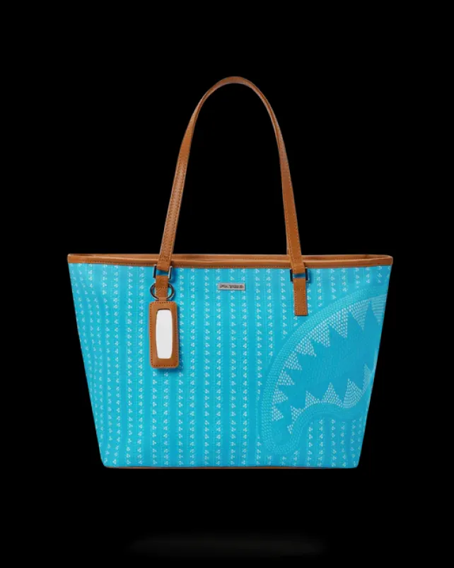 TOTES>SPRAYGROUND ILLUCHAINS TURQ TOTE