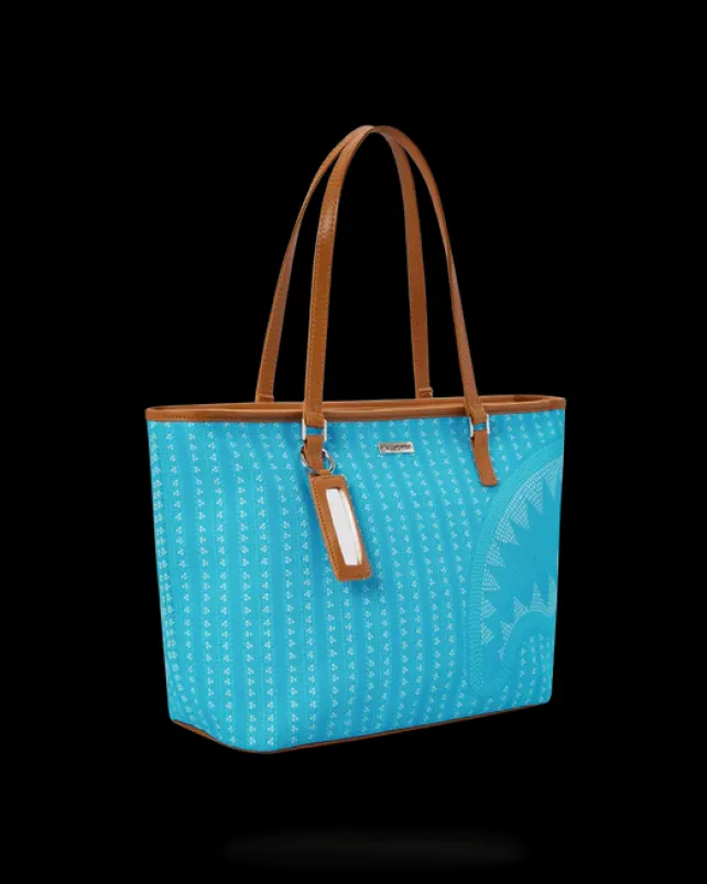 TOTES>SPRAYGROUND ILLUCHAINS TURQ TOTE