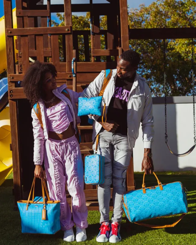 TOTES>SPRAYGROUND ILLUCHAINS TURQ TOTE