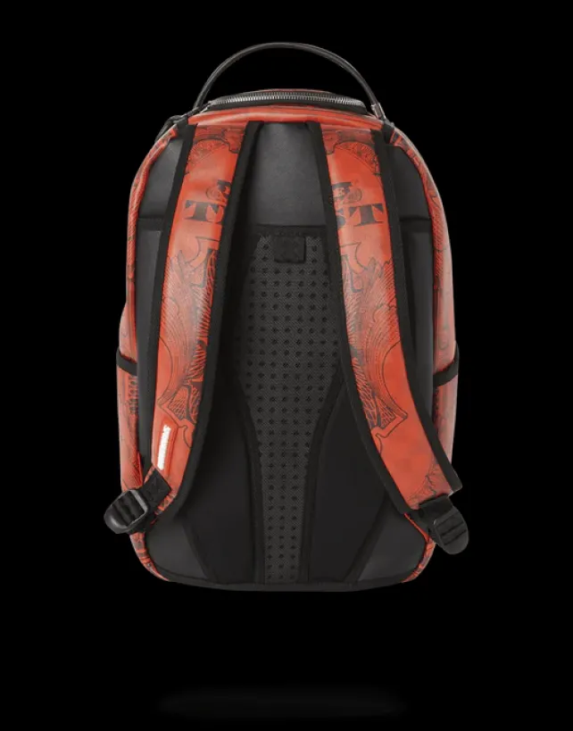 BACKPACKS>SPRAYGROUND IN GOD WE TRUST RED BACKPACK (ONE OF ONE)