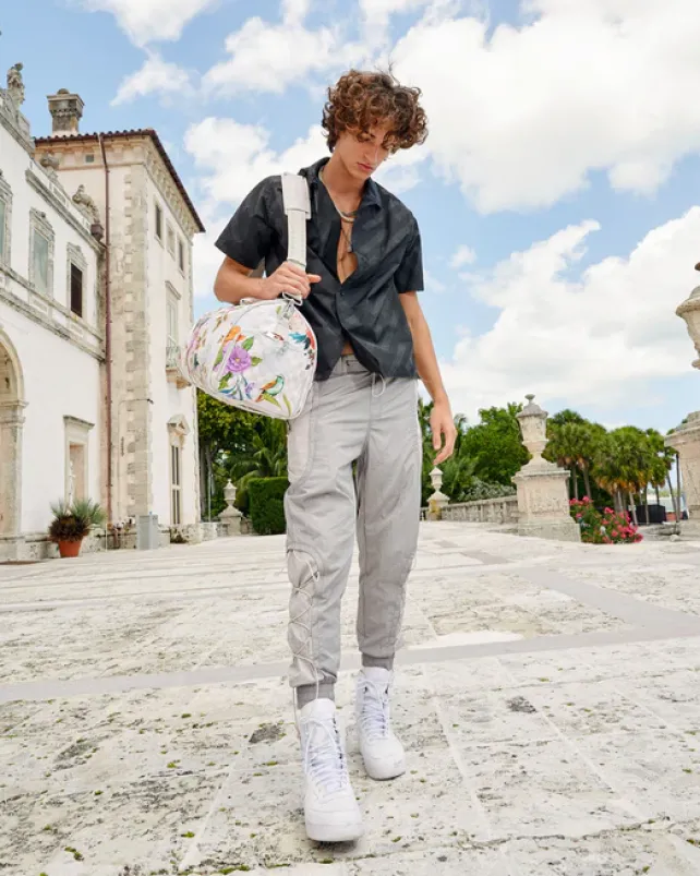 DUFFLES>SPRAYGROUND IN THE GARDEN DUFFLE