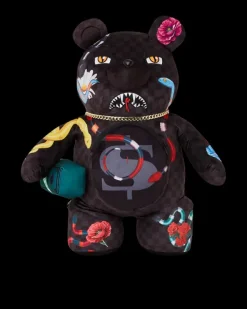 TEDDY BEAR BACKPACKS|BACKPACKS>SPRAYGROUND JARDIN D'EDEN MONEYBEAR TEDDYBEAR BACKPACK