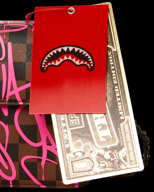 HANDBAGS>SPRAYGROUND JETGRAPHIX SHARKCHAIN HANDBAG