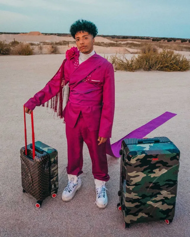 FULL-SIZE LUGGAGE>SPRAYGROUND JUNGLE PARIS 29.5u201d FULL-SIZE SHARKITECTURE LUGGAGE