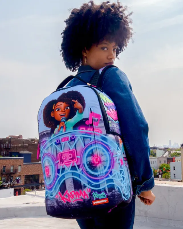 BACKPACKS>SPRAYGROUND KARMA'S WORLD TURN UP THE VOLUME BACKPACK