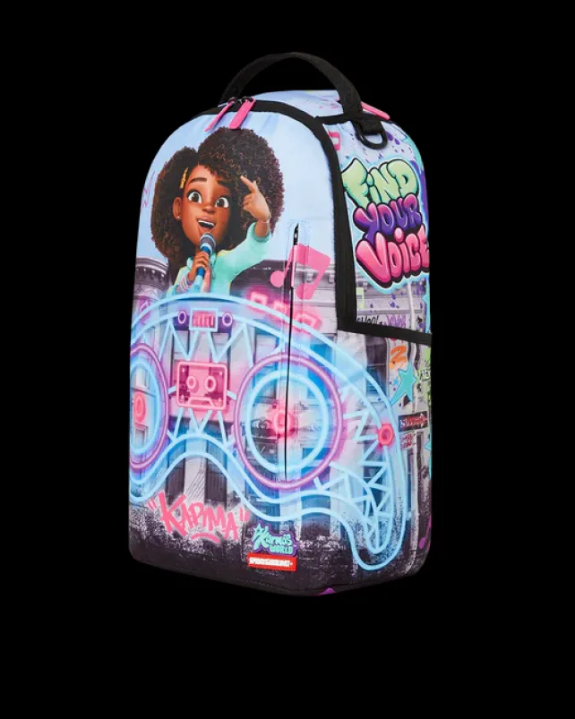 BACKPACKS>SPRAYGROUND KARMA'S WORLD TURN UP THE VOLUME BACKPACK