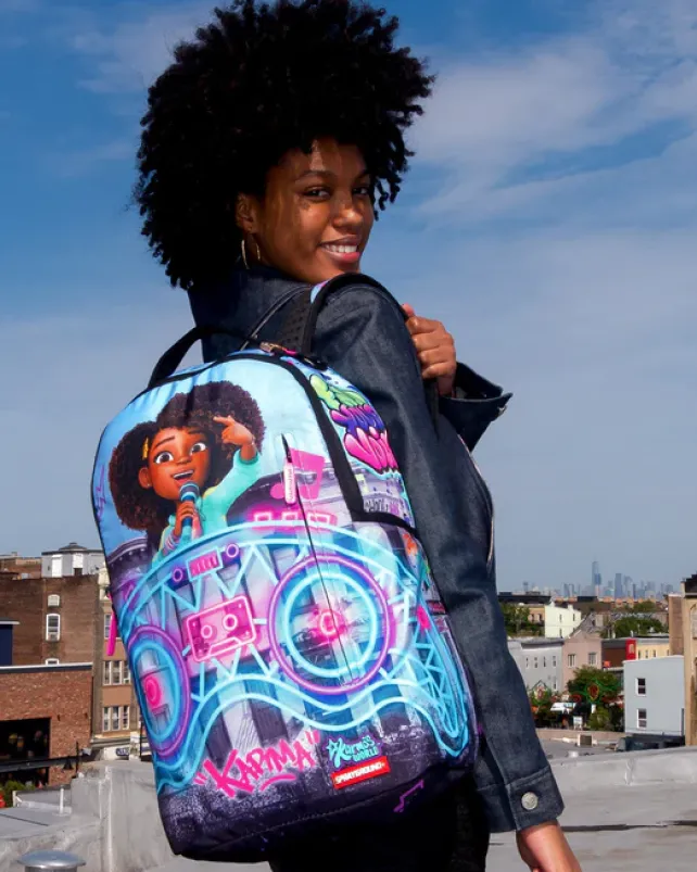 BACKPACKS>SPRAYGROUND KARMA'S WORLD TURN UP THE VOLUME BACKPACK
