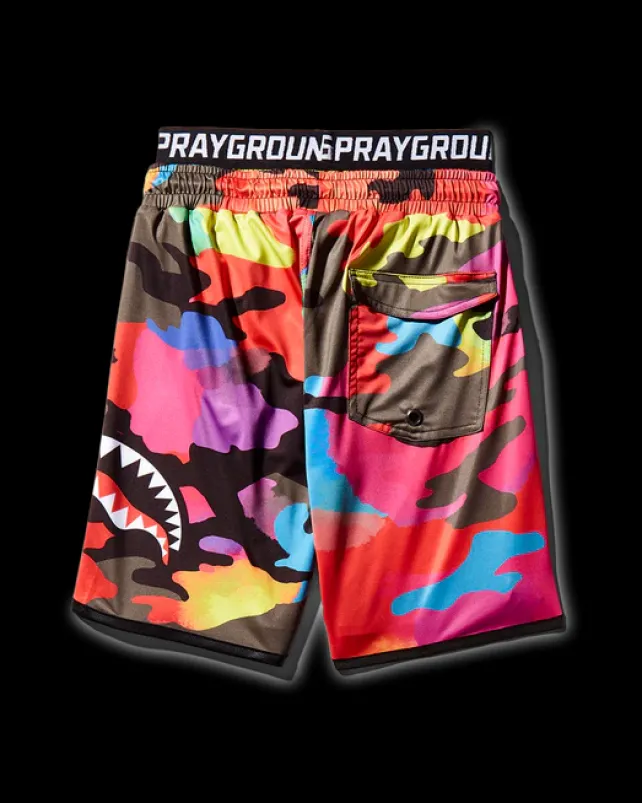 SWIMWEAR>SPRAYGROUND KIDS CAMOBURST SWIM TRUNKS