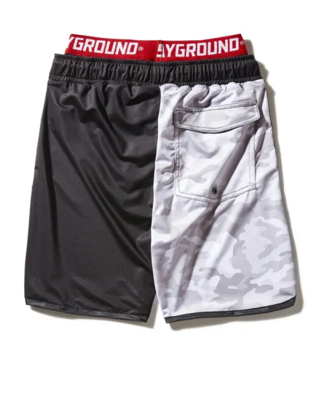 SWIMWEAR>SPRAYGROUND KIDS DAMAGE CONTROL SWIM TRUNKS