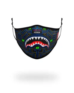 FACE MASKS>SPRAYGROUND KIDS FORM FITTING MASK: ARCADE SHARK