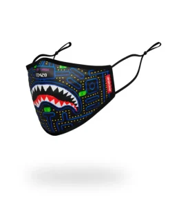 FACE MASKS>SPRAYGROUND KIDS FORM FITTING MASK: ARCADE SHARK