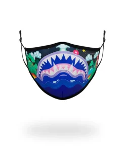 FACE MASKS>SPRAYGROUND KIDS FORM FITTING MASK: ASTRO BUBBLE
