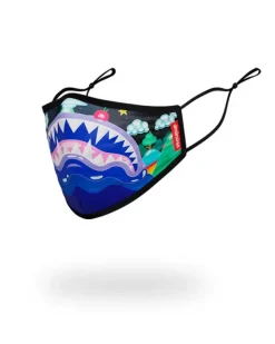 FACE MASKS>SPRAYGROUND KIDS FORM FITTING MASK:  ASTRO BUBBLE