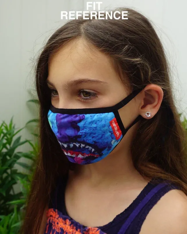 FACE MASKS>SPRAYGROUND KIDS FORM FITTING MASK: ASTRO BUBBLE