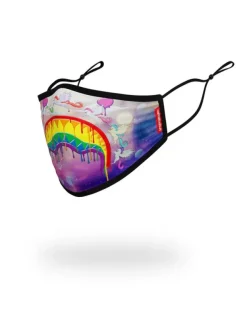 FACE MASKS>SPRAYGROUND KIDS FORM FITTING MASK: MELT THE RAINBOW