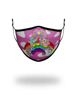 FACE MASKS>SPRAYGROUND KIDS FORM FITTING MASK: RAINBOW BOUNCE