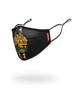 FACE MASKS>SPRAYGROUND KIDS FORM FITTING MASK: SPUCCI LEOPARD