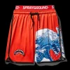 SWIMWEAR>SPRAYGROUND KIDS JAPAN WAVE SWIM TRUNKS (RED)