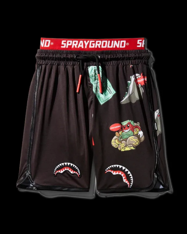 SWIMWEAR>SPRAYGROUND KIDS PATCH ALL-IN SWIM TRUNKS (BLACK)