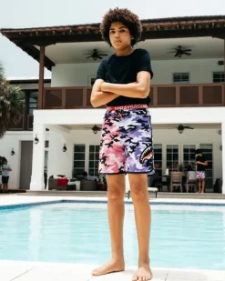 SWIMWEAR>SPRAYGROUND KIDS SPLIT CAMO SWIM TRUNKS