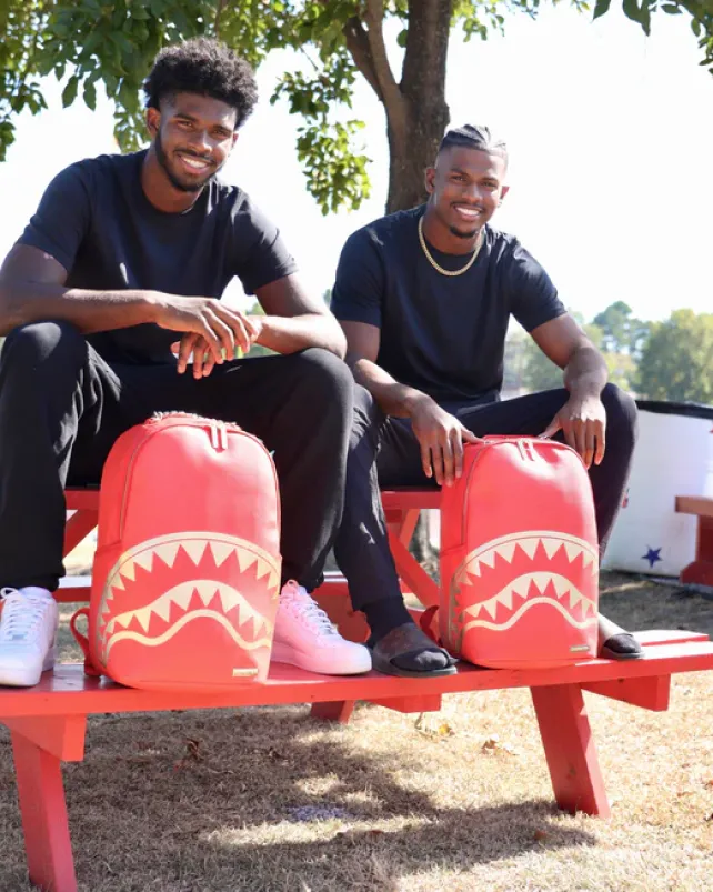 BACKPACKS>SPRAYGROUND KING OF KINGS SHEDEUR u0026 SHILO SANDERS SHARK BACKPACK