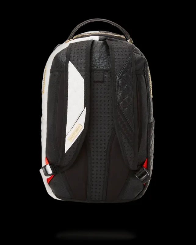 BACKPACKS>SPRAYGROUND LEVELED UP SPLIT QUILT SHARK BACKPACK (DLXV)
