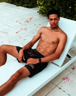 SWIMWEAR>SPRAYGROUND LIGHTS OUT SHOTO SWIM TRUNKS