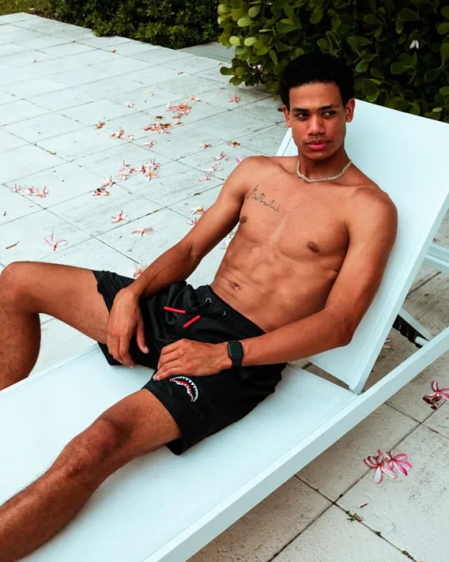SWIMWEAR>SPRAYGROUND LIGHTS OUT SHOTO SWIM TRUNKS