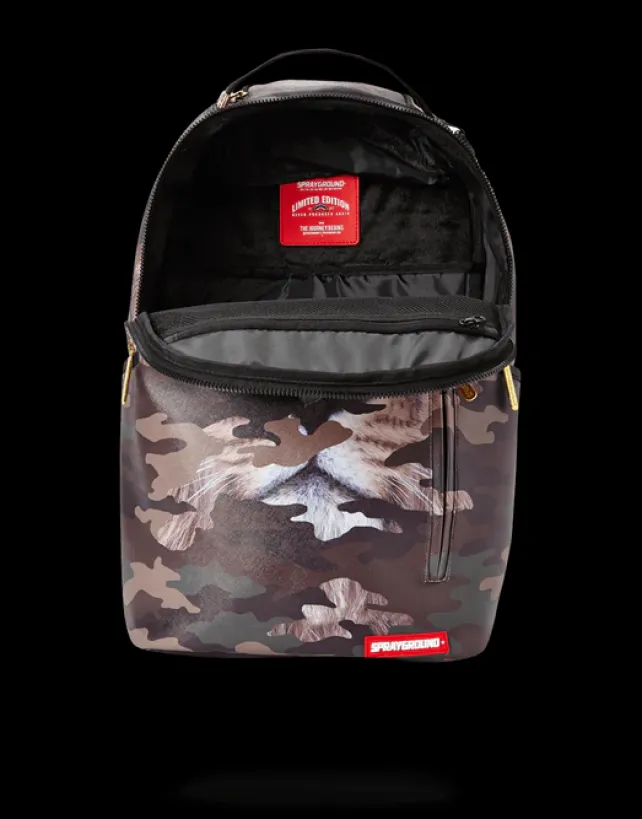 BACKPACKS>SPRAYGROUND LION CAMO