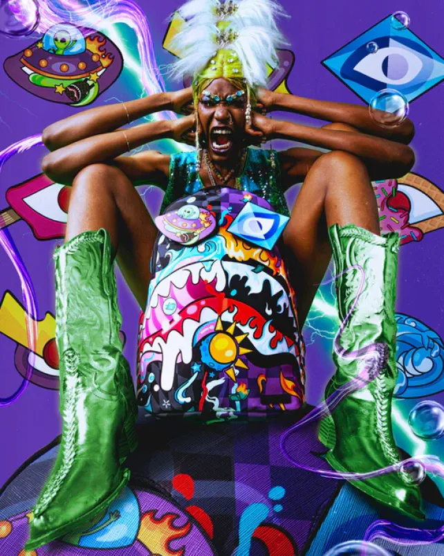BACKPACKS>SPRAYGROUND MAD SCIENTIST (6 REMOVABLE EYES) BACKPACK