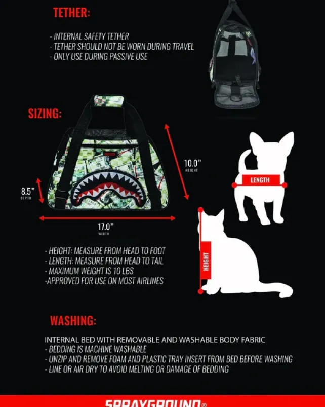 PET CARRIERS>SPRAYGROUND MAMA I MADE IT PET CARRIER