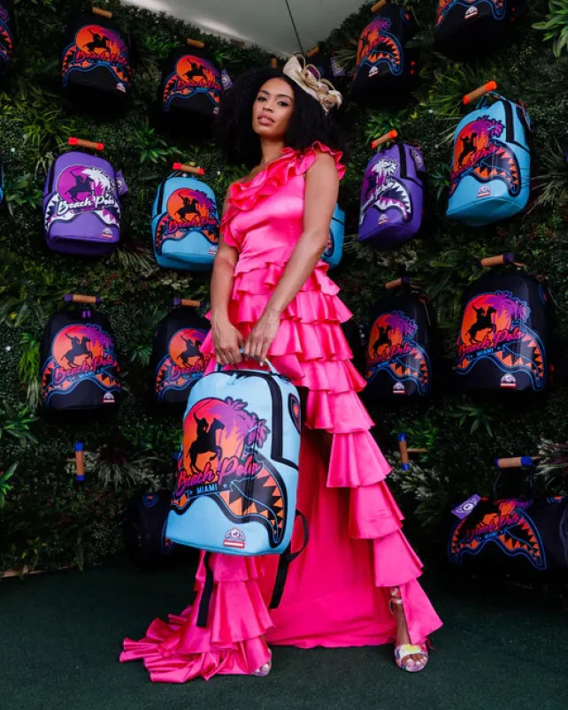 BACKPACKS>SPRAYGROUND MIAMI BEACH POLO COLLAB BACKPACK (DLXV-SKY)