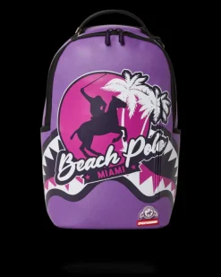 BACKPACKS>SPRAYGROUND MIAMI BEACH POLO COLLAB BACKPACK (DLXV-PURPLE)